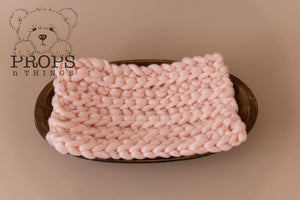 Chunky Bump Blanket Soft Pink