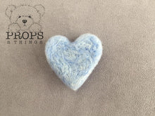 Load image into Gallery viewer, Felted Hearts Baby Blue