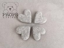 Load image into Gallery viewer, Felted Hearts Grey