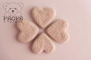 Felted Hearts Neutral