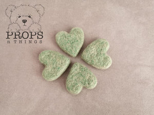 Felted Hearts Sage