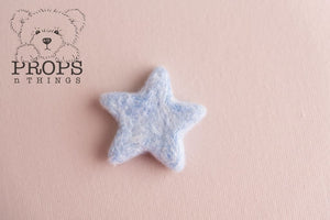 Felted Stars Baby Blue