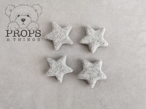 Felted Stars Grey