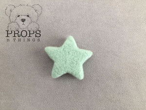 Felted Stars Light Green