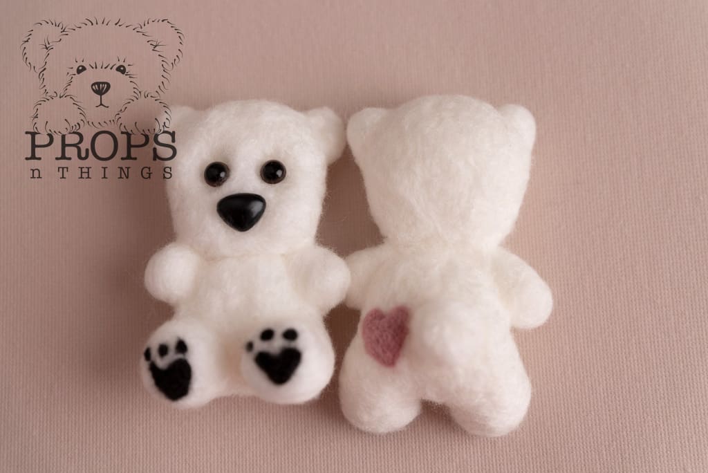 Felted Teddy White